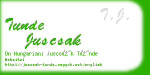 tunde juscsak business card